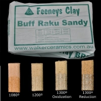 Feeneys Buff Raku Sandy (BRS) ~12.5kg 1000-1280°C - Click for more info