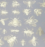 Decal - Vintage Bees - Black - Click for more info