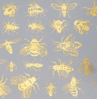 Decal - Vintage Bees - Gold - Click for more info