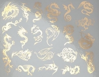 Decal - Dragons - Gold - Click for more info