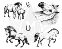 Horses Silkscreen - Click for more info